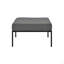 Ensemble de patio en tissu et finition noire (1 fauteuil avec accoudoirs, 1 repose-pieds) (fauteuil)-1815597880