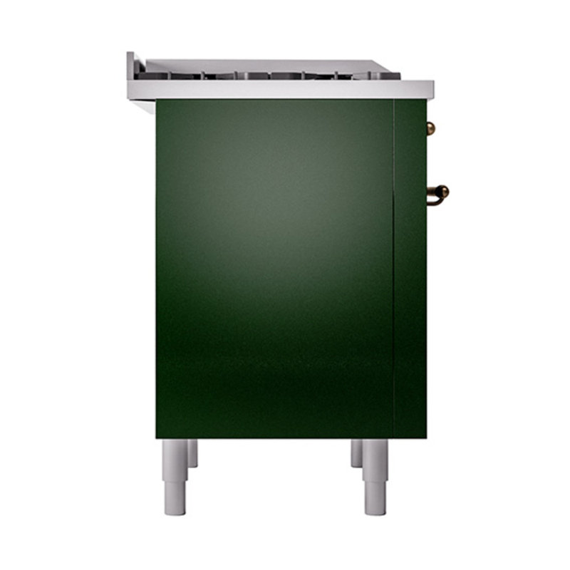 ILVE Nostalgie II Noblesse 36 in Dual Fuel Range, Emerald Green/Bronze, Natural Gas