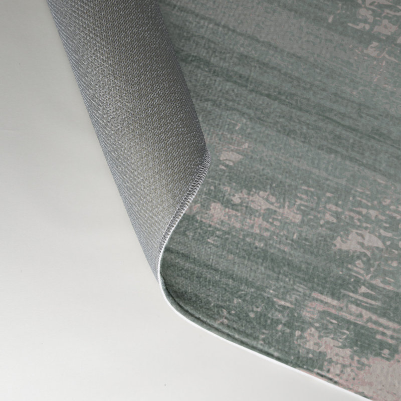 Watercolor Gray Indoor and Outdoor Area Rug, Rectangle 9' x 12'