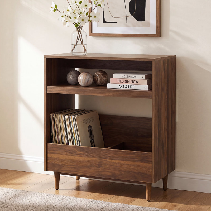 Crosley Arcata Record Player Stand, Walnut