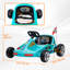 Kart électrique 6V pour enfants avec musique, lumière, corne, bleu
