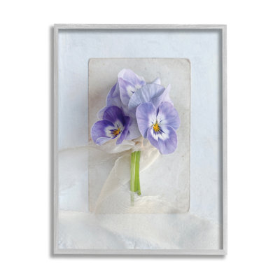 " Violets Wrapped In Sheer Soft Country Floral "