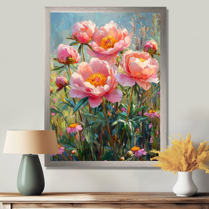 Hargreaves - impressions murales florales, Argent argent, H 20 po x l 12 po, Reproduction encadrée d'une seule photo
