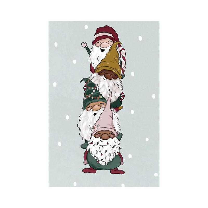 Christmas Gnomes by Katie Bryant - Wrapped Canvas Gallery-Wrapped Canvas Giclée, 101.6 cm H x 66.04 cm W x 1.91 cm D