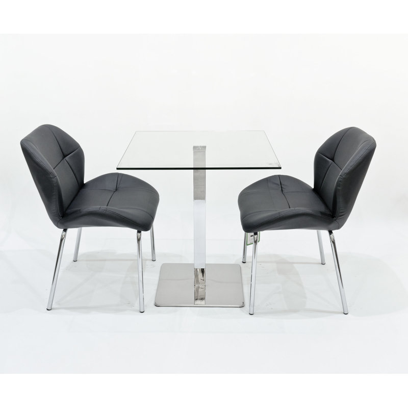 Derose 2 - Person Dining Set, Black