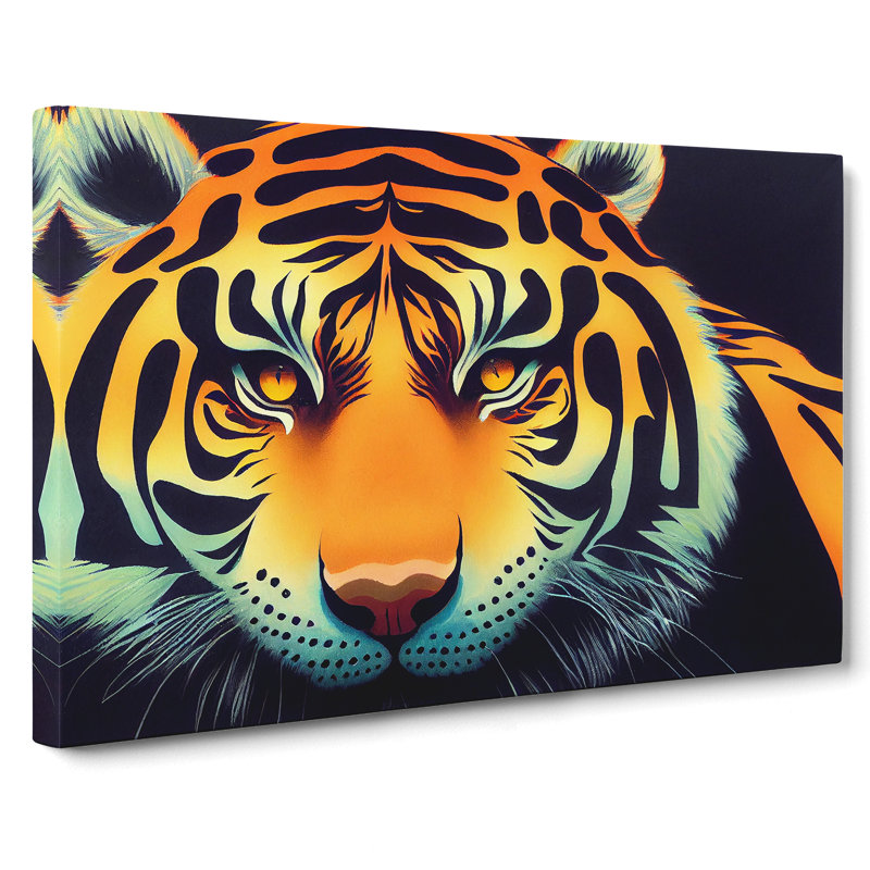 Interesting Tiger - Wrapped Canvas, 50cm H x 76cm W x 3cm D