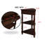 Table d'angle avec pieds en bois massif L 33,26 po x l 20 po x H 34,6 po - 33,26 po