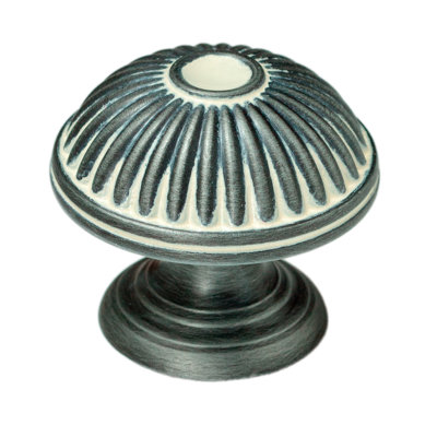 Belmont 1-1/2" White Wash Round Knob