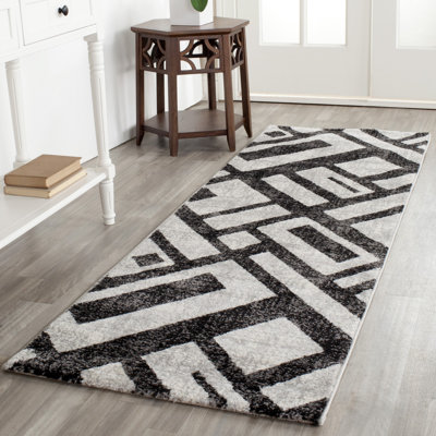 Asumi Geometric Black/Gray Area Rug
