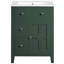 Meuble-lavabo moderne de 24 po avec lavabo en céramique, glissières de tiroir silencieuses, compartiments intérieurs réglables et porte-outils à mécanisme de rangement compact