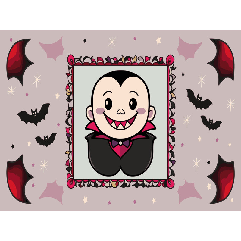 Tapis de vacances d'Halloween The Holiday Aisle®, Rectangulaire 2 pi x 3 pi