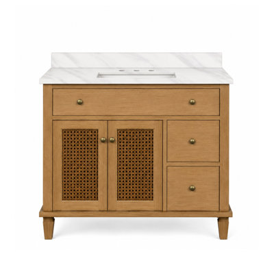 Comptoir de meuble-lavabo en noyer riche 36 po x P 21 po Marly