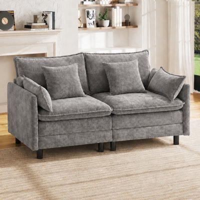 Arale 67'' Chenille Upholstered Modular Loveseat
