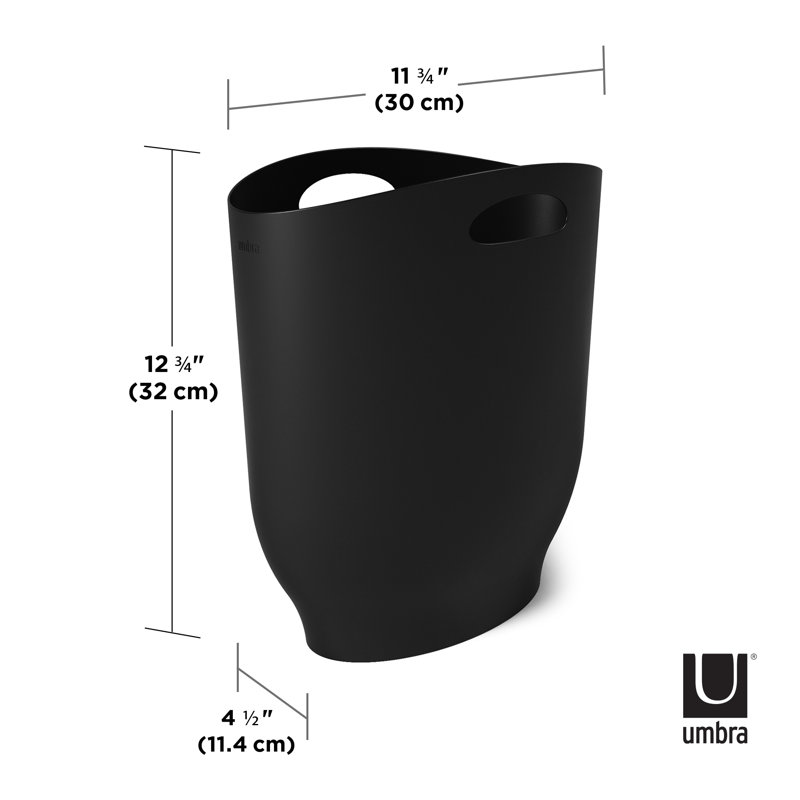 Corbeille pour déchets 2,40 gallons Harlo, Noir