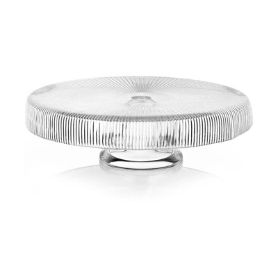 Ishtar Scalloped Footed Plate Cm. 33 Clear