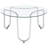 Dutton Chrome Round Glass Top Coffee Table