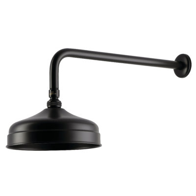 Kingston Brass Trimscape 8-Inch Round Raindrop Brass Shower Head with 17-Inch Shower Arm