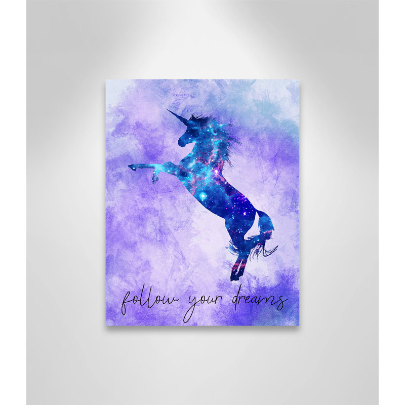 «Follow Your Dreams», art sur toile, H 14 po x l 11 po x P 1,5 po