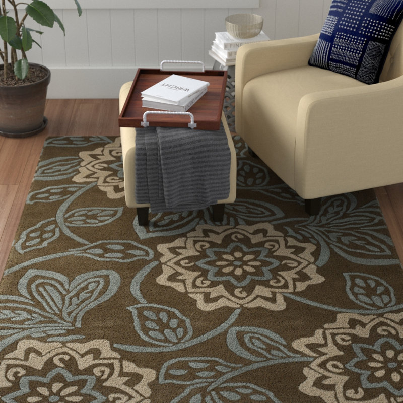Performance Wool Floral Indoor Rug, Rectangle 5' x 7'6"
