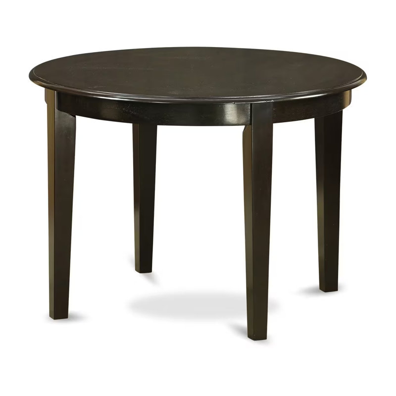 Boston Round Modern Dining Table for Small Spaces, Cappuccino, Cappuccino