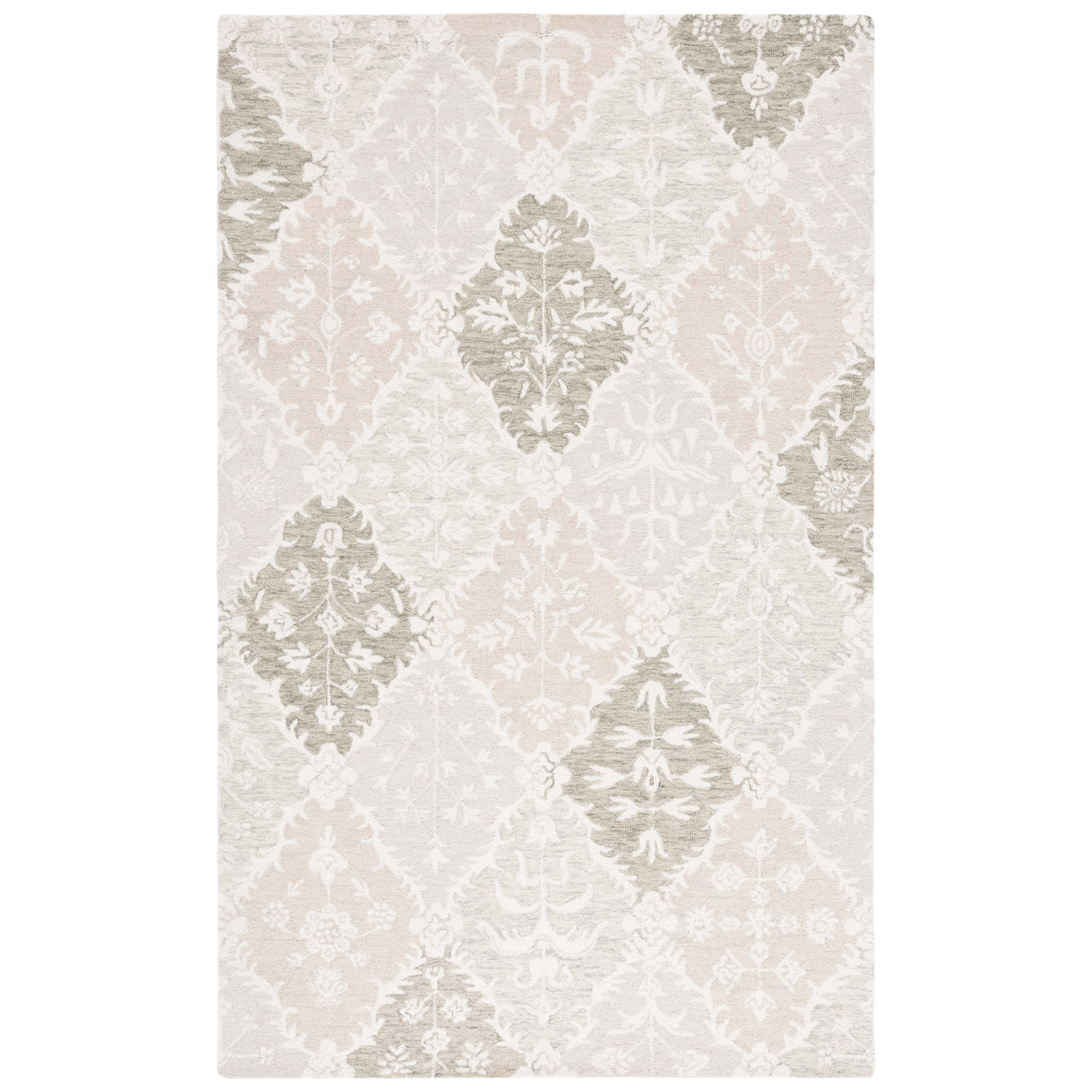 Garvin Hand-Tufted Wool Floral Rug, Rectangle 6' x 9'