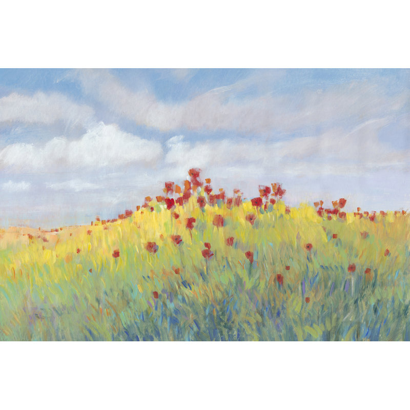 Summer Breeze Meadow II - Wrapped Canvas Painting, 30cm H x 46cm W x 3.8cm D
