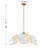 Elsie 6-Light Pendant in Warm Brass