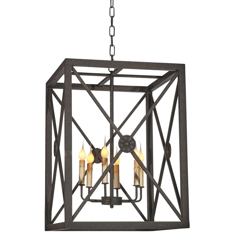 Medallion 6 - Light Geometric Square Chandelier