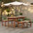 59.8''-78'' W Extendable Solid Wood Outdoor Dining Table with Umbrella Hole
