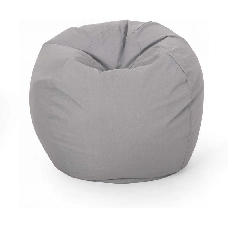 Bean Bag Chair, Light Gray Linen Blend