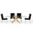 Verdugo Glass Top Metal Base Dining Table