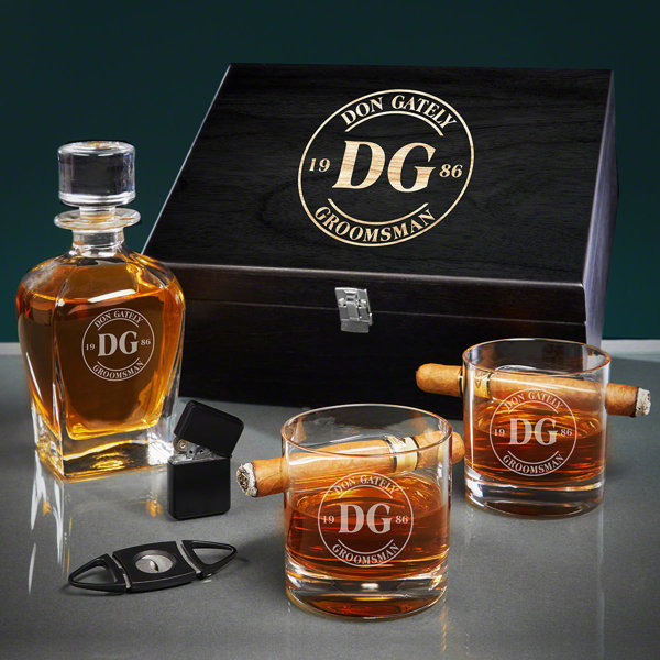 Cigar and Whiskey Gift Set