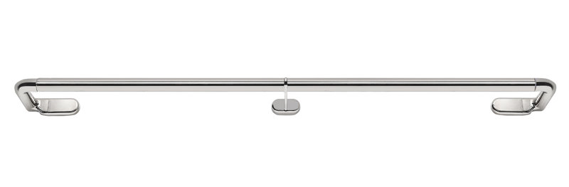 Tringle à rideaux réglable argentée Glines, l 44 po