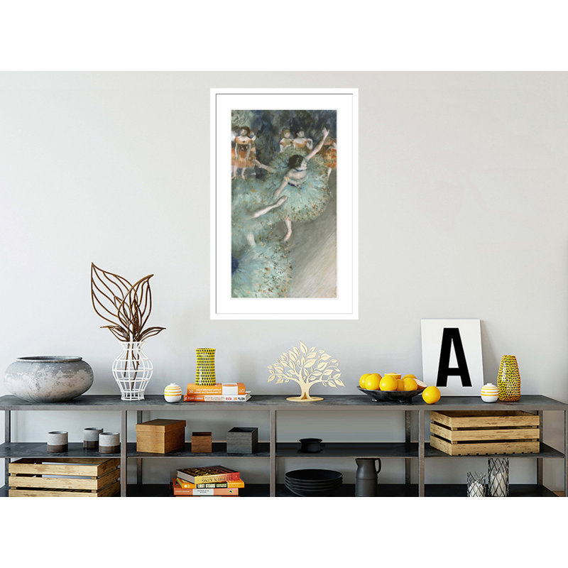 «Swaying Dancer (Dancer in Green)» par Edgar Degas, impression giclée encadrée, H 41,5 po x l 26,52 po