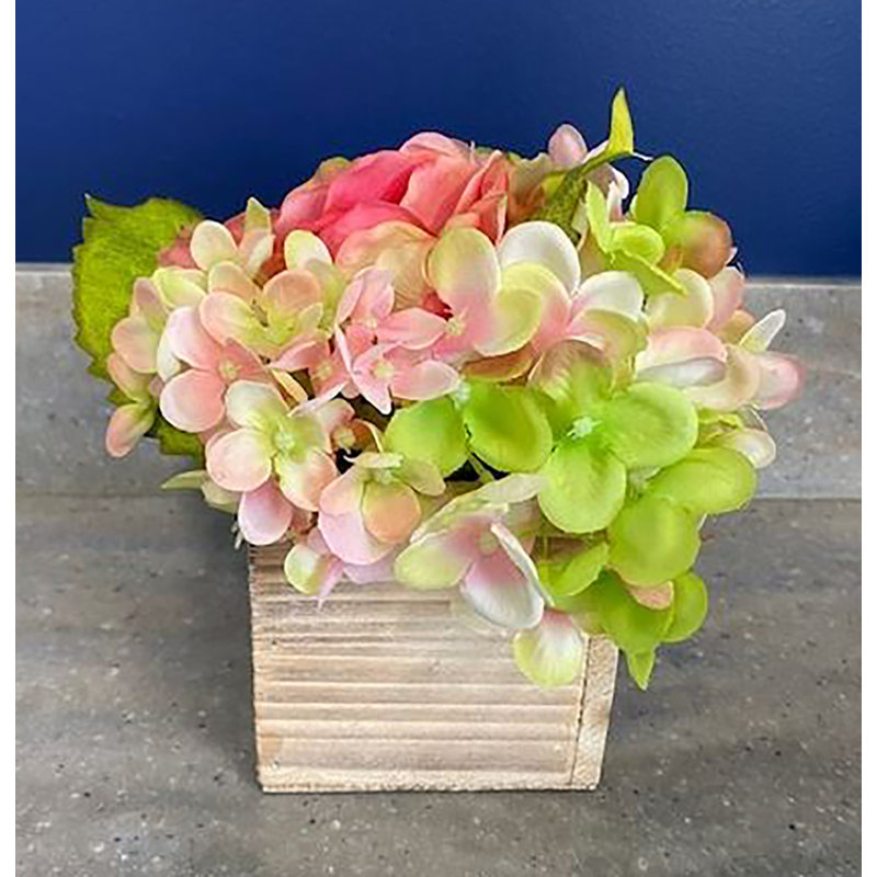 Silk Hydrangea Arrangement in Pot