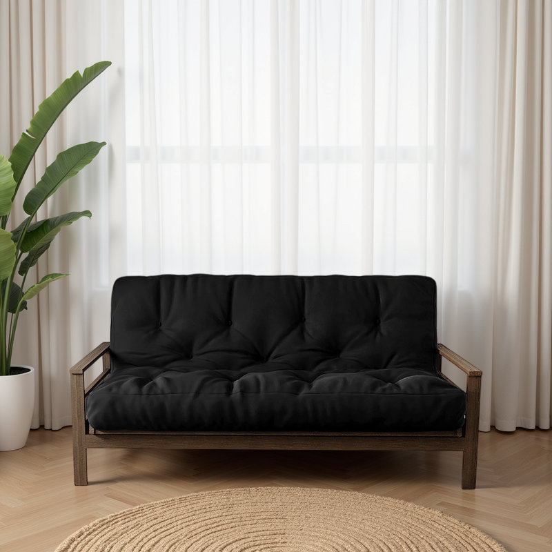 Matelas en mousse viscoélastique Hooppole Premium - Certifié CertiPUR-US, sans cadre, 8', Grand, Noir