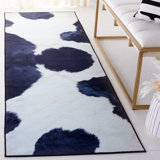 Faux Hide Atze Machine Washable Area Rug In Ivory & Blue