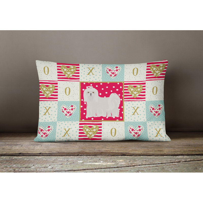  Coussin d'extérieur rectangulaire avec rembourrage Maltese Love