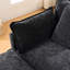 Canapé modulaire en chenille noir à 3 places avec fauteuil mobile, convertible en fauteuil inclinable, pour la détente dans la chambre à coucher et en forme de L, éponge à haute densité