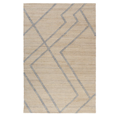 Tapis en jute / laine / coton tissé à la main Laverle