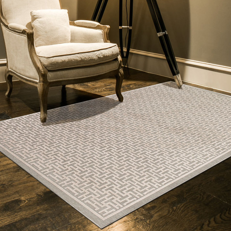 Viscose Geometric Indoor Rug, Runner 2'6" x 9'10"