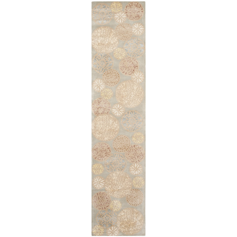 Coreatha Martha Stewart Hand Tufted Wool & Viscose Floral Rug, Runner 2'3" x 10'