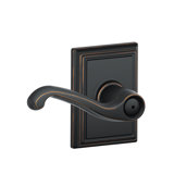 Flair Lever with Addison Trim Bed and Bath Lock