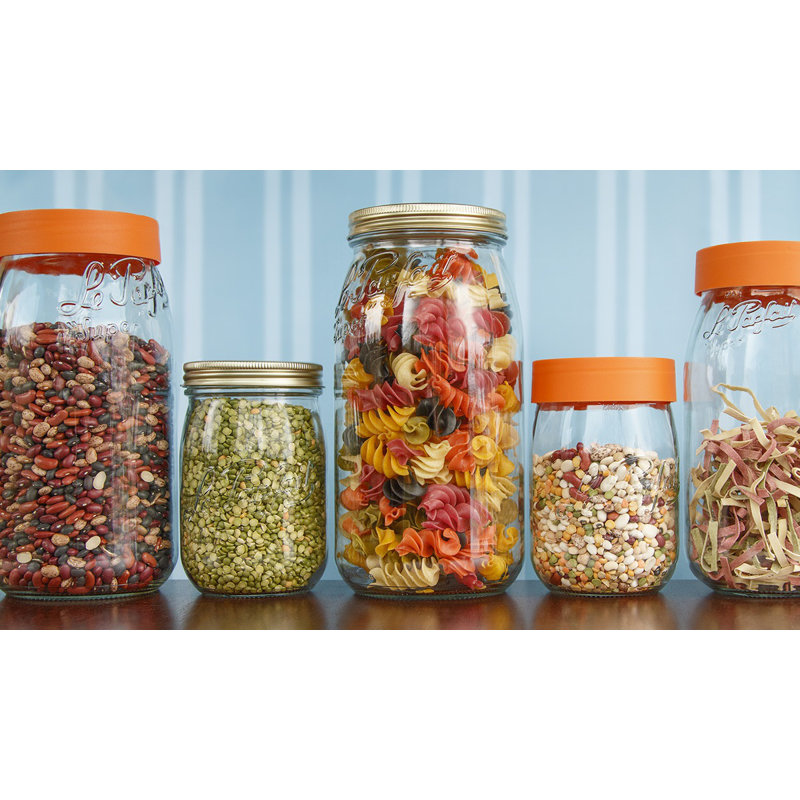Glass Canister - Set of 3, 2000ml (64 fl oz)