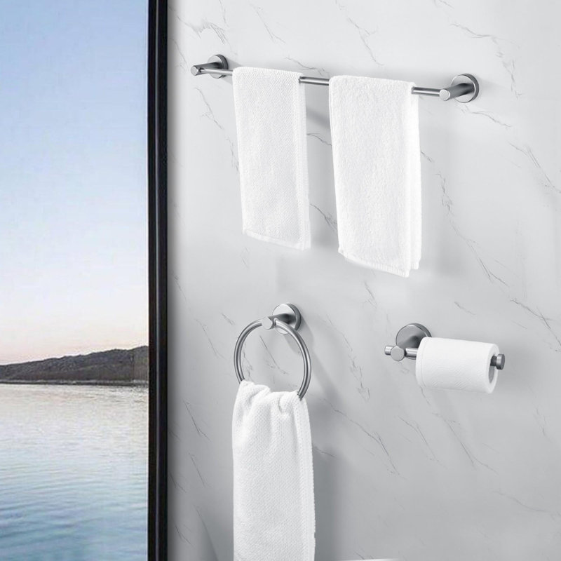 Ensemble de quincaillerie de salle de bain durable et de haute qualité (ensemble de 3 pièces), Gris
