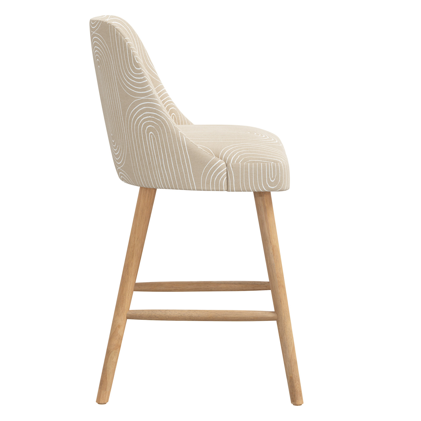 Gallie Bar and Counter Stool, Counter Stool (27” Seat Height), Natural Wood, Cafe Rainstorm