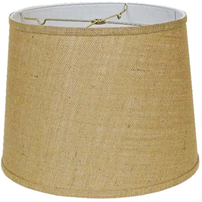 Burlap Drum Lamp Shade (Spider) in Beige