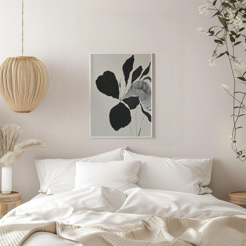 Floral abstrait 2, H 24 po x l 20 po, Blanc