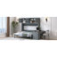 Grand lit gris avec fixation murale, bureau, peu encombrant, capacité de 600 lb, gris, support de poids réglable