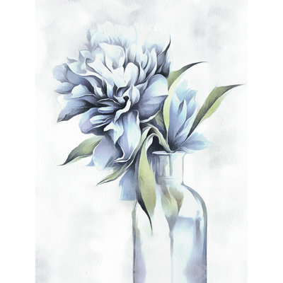 Flower Painting In Vase - Wrapped Canvas Painting